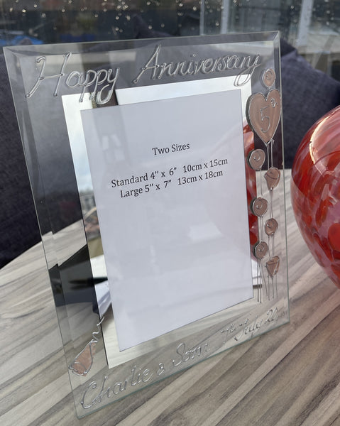 5th Wedding Anniversary Gift Photo: Frame Portrait (Flower)