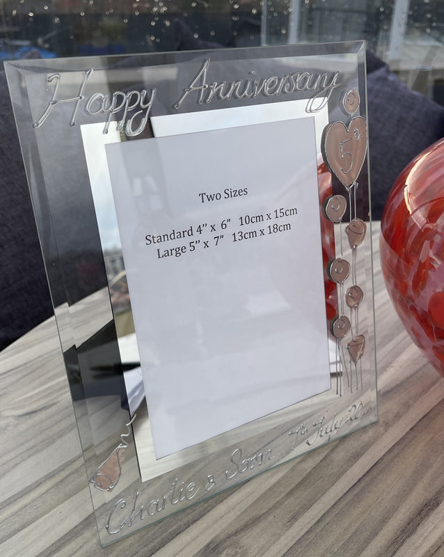 5th Wedding Anniversary Gift Photo: Frame Portrait (Flower)