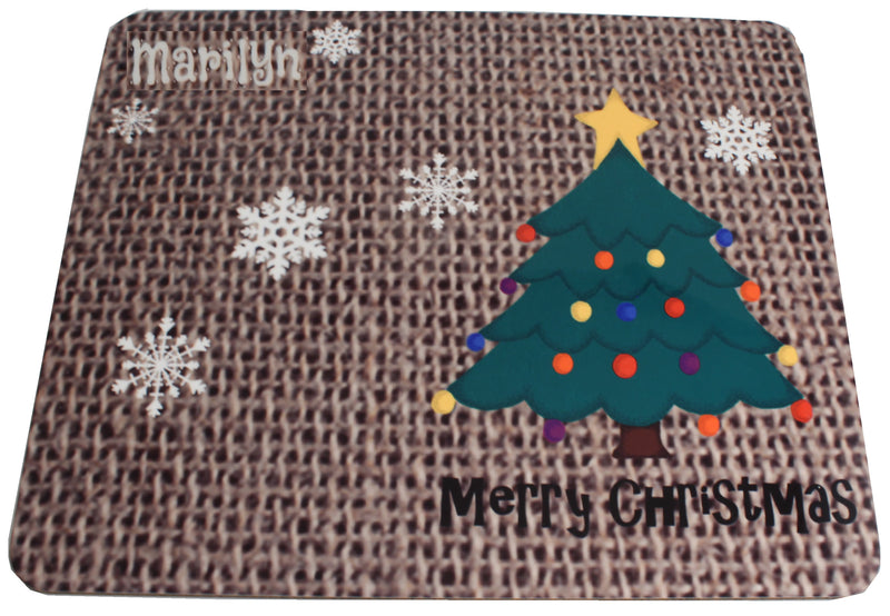 Personalised Christmas Gift Place mat Xmas Tree