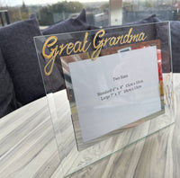 Great Grandma Photo Frame: Land (Crystalled)