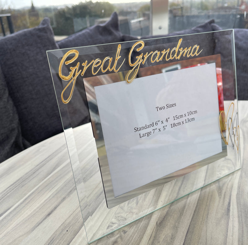 Great Grandma Photo Frame: Land (Crystalled)
