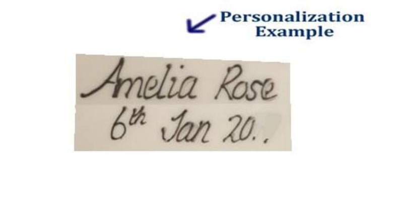 Naming Day Baby Signature Plate: Cream