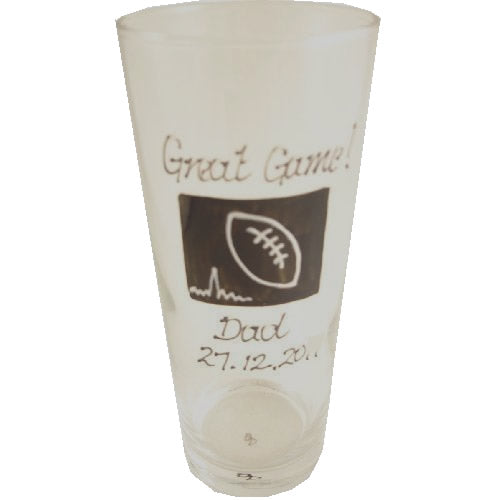 Personalised Gift Rugby  Pint Glass: