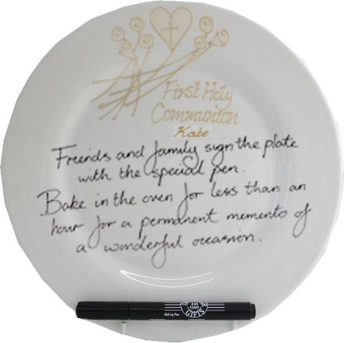 Personalised Holy Communion Plate Round