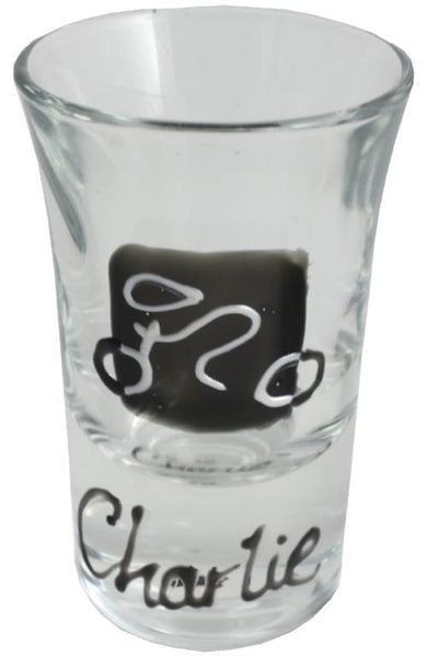 Cycling Design Tall Shot Glass: