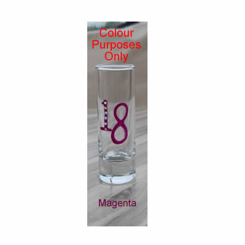 18th Birthday Gift Shot Glass: (Colours)