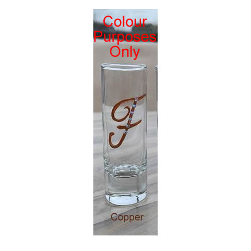 Personalised Initial Gift Shot Glass: (Colours)