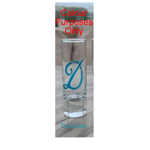 Letters Shot Glass (Turquoise)