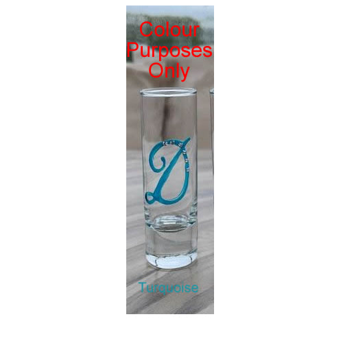 Personalised Initial Gift Shot Glass: (Colours)