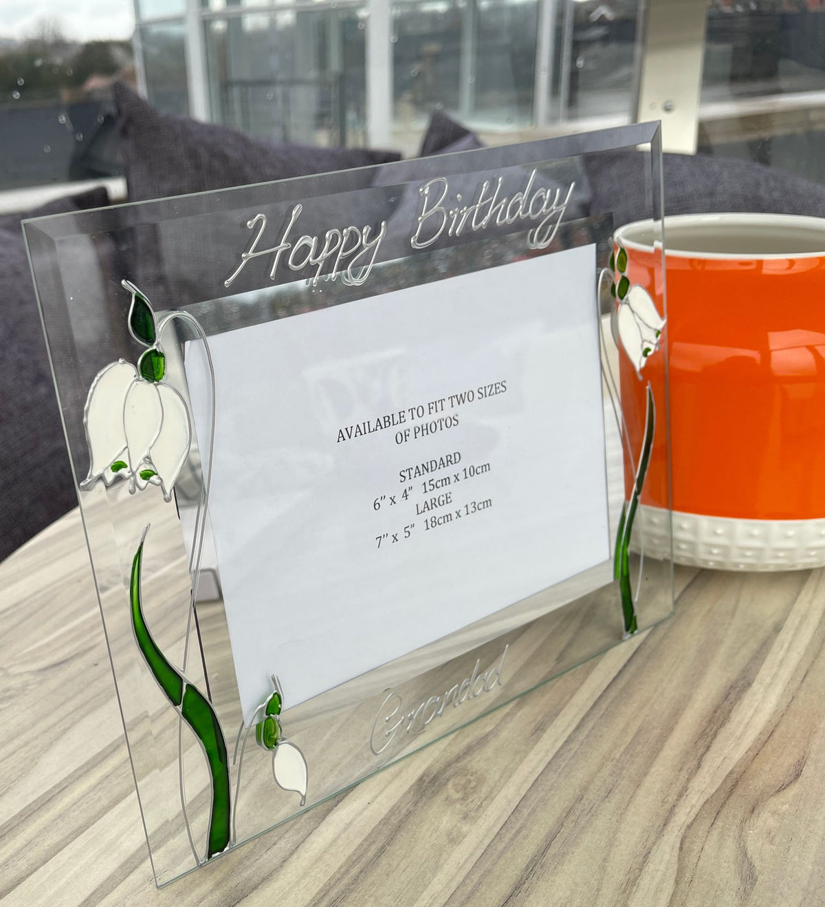 Personalised Snowdrop Landscape Frame