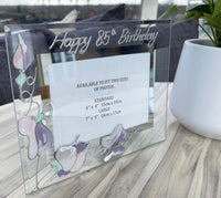 85th Birthday Gift Photo Frame: Landscape (Sweet Pea)