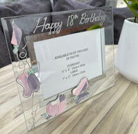 18th Birthday Gift Photo Frame: Landscape (Sweet Pea)