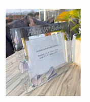 45th Birthday Gift Photo Frame: Landscape (Sweet Pea)