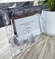 70th Birthday Gift Photo Frame: Landscape (Sweet Pea)