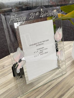 21st Birthday Gift Photo Frame: Portrait (Sweet Pea)