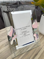 35th Birthday Gift Photo Frame: Portrait (Sweet Pea)