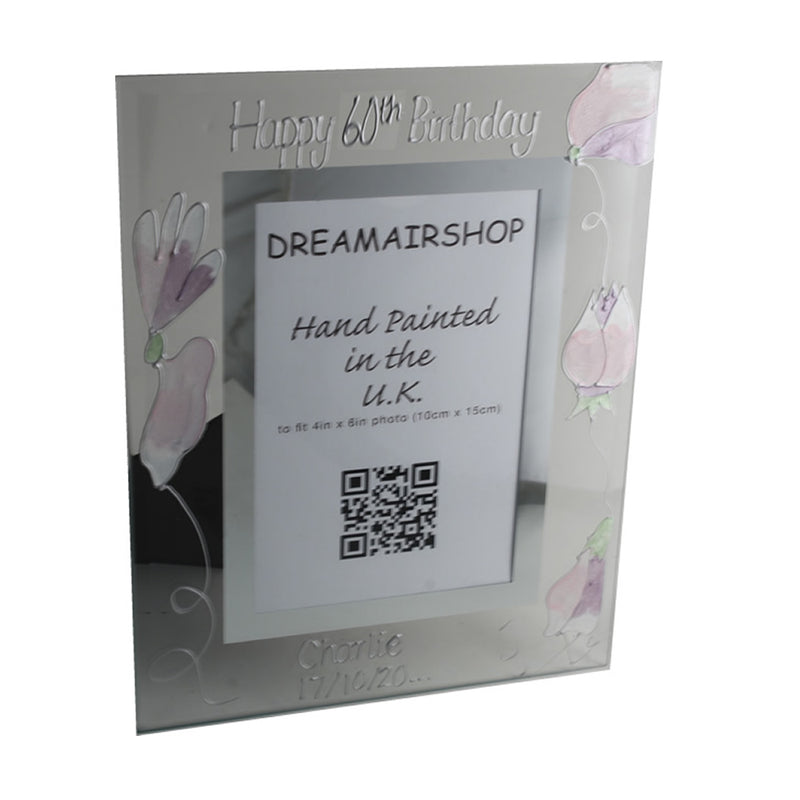 Personalised 60th Birthday Gift Photo: Frame Portrait (Sweet Pea)