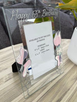 55th Birthday Gift Photo Frame: Portrait (Sweet Pea)
