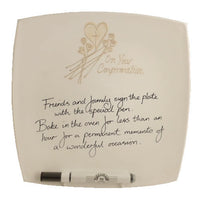 Confirmation Day Gift Signature Plate: Square