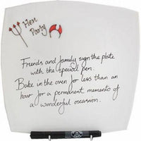 Hen Party Gift Signed/ Sealed Plate: Square