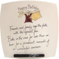 21st Birthday Gift Signature Plate: Square (Box)