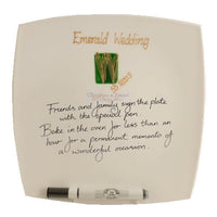 55th Wedding Anniversary Signature Plate: (Hearts/Sq)