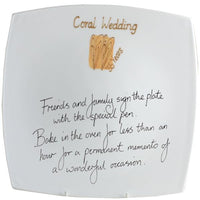 35th Wedding Anniversary Plate: (Hearts/Sq) Signature