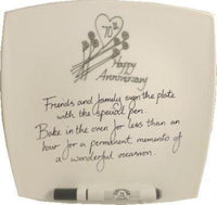 70th Wedding Anniversary Signature Plate: (Flower/Sq)