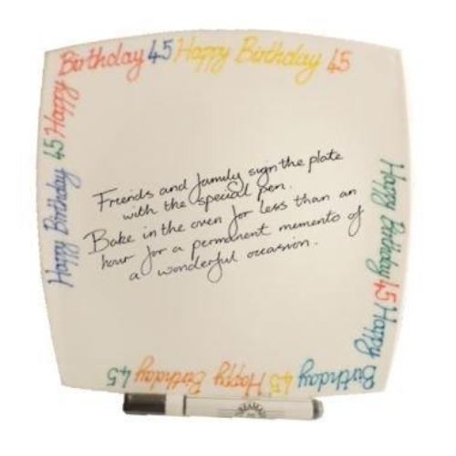 45th Birthday Gift Square Plate Brights