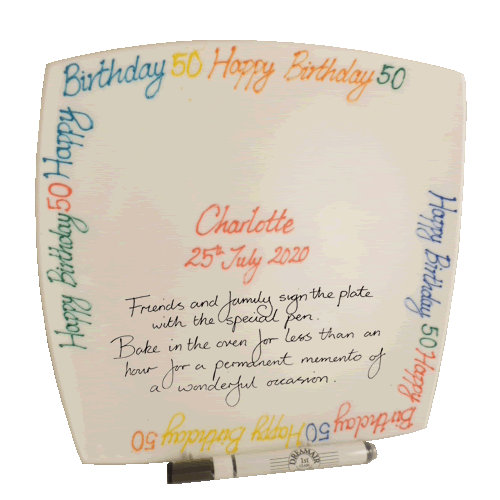 Personalised 50th Birthday Square Plate
