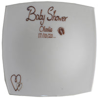 Baby Shower Gift Signing Plate: Copper with Crystals