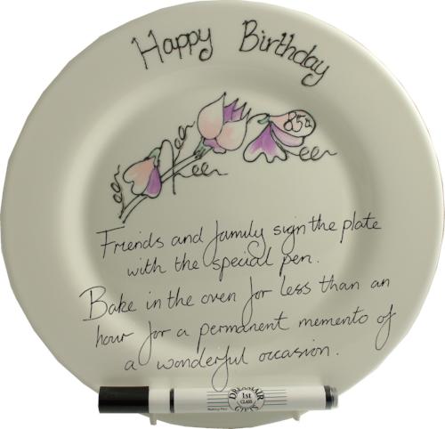 85th Birthday Round Plate Sweet Pea