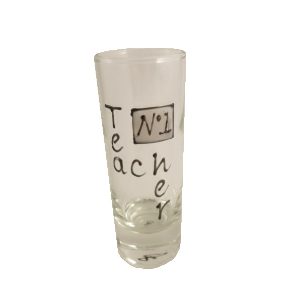 Teacher Design Gift Shot Glass: (Grey)