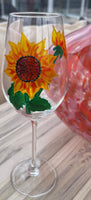 Sunflower Gift Wine Glass