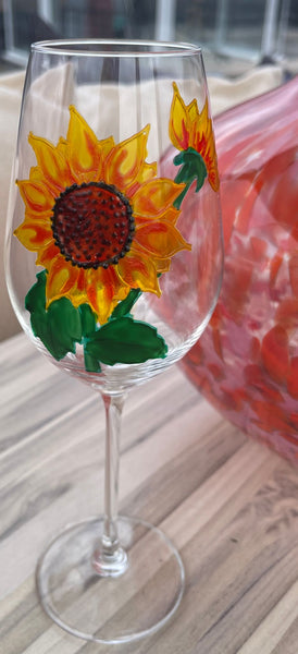 Sunflower Gift Wine Glass
