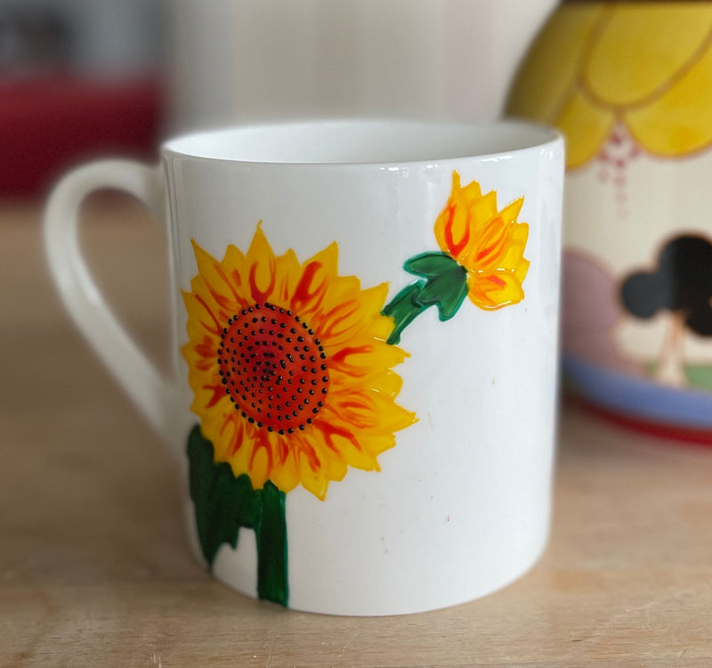 Sunflower Hand Painted 1 Pint Mug