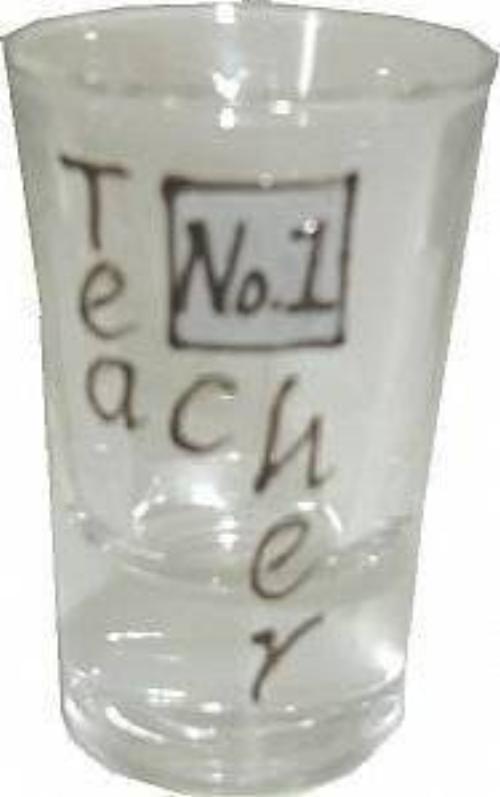 Teacher Gift Drinking Shot Glass: Sml (Grey)