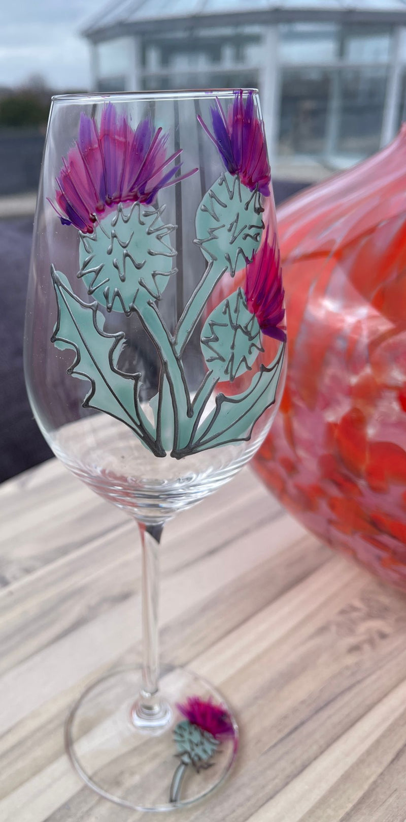 Thistle Gift Wine Glass