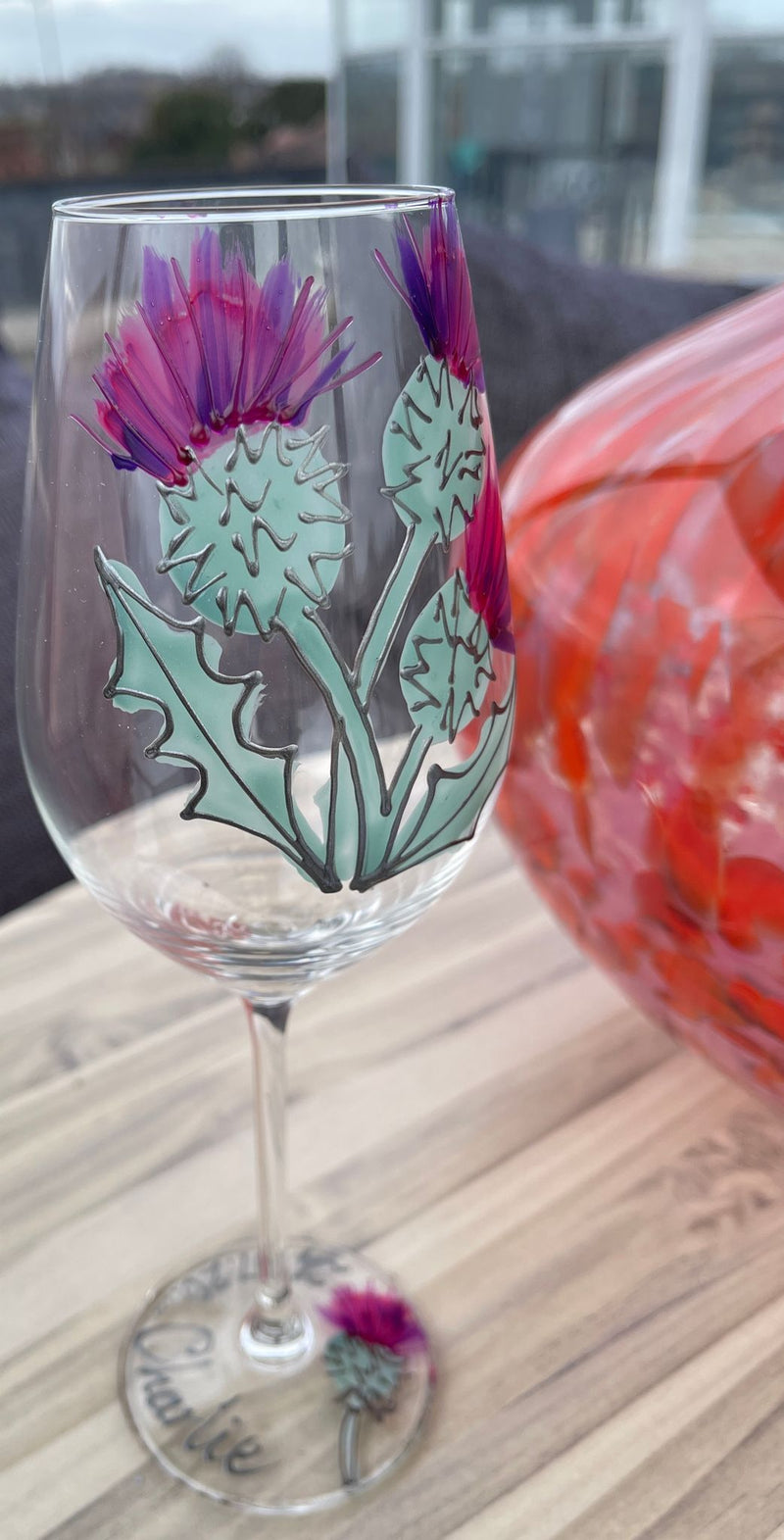 Thistle Gift Wine Glass