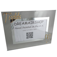Triplets Gift Photo Frame Landscape: Gold with crystals