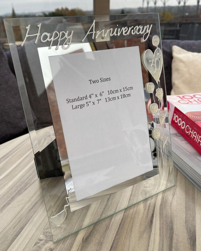 30th Wedding Anniversary Gift Photo: Frame Portrait (Flower)