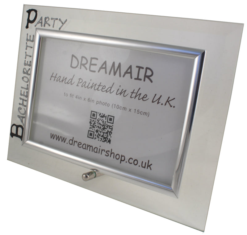 Bachelorette Party Gift Photo Frame: Landscape (Blk/Sil)