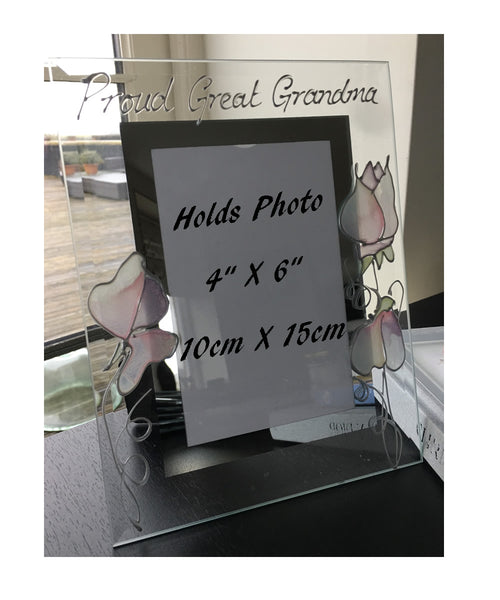 Proud Great Grandma Photo Frame: Portrait (Sweet Pea)