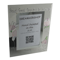 Personalised Proud Great Grandma Grandpa: Gift Photo Frame Port (Sweet Pea)