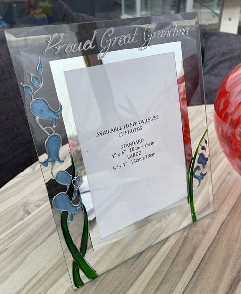 Proud Great Grandma Photo Frame: Portrait (Bluebell)