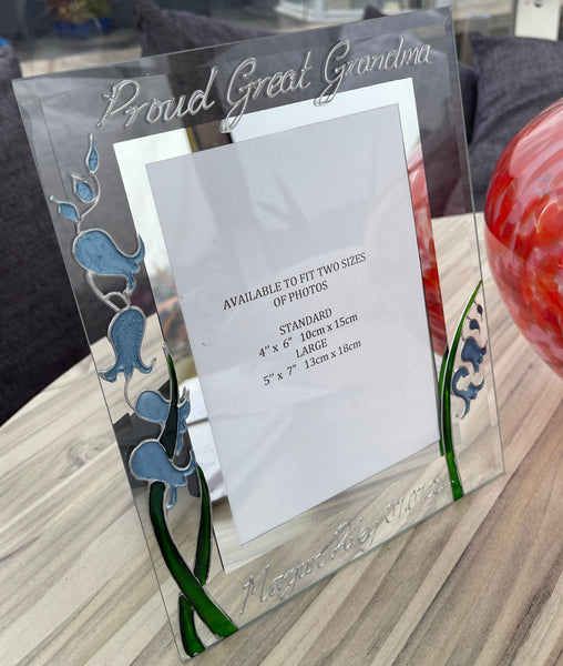 Proud Great Grandma Photo Frame: Portrait (Bluebell)