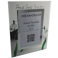 Proud Great Grandma Photo Frame: Portrait (Snowdrop)