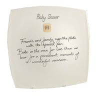 Baby Shower Gift Signing Plate: Cream (Sq)