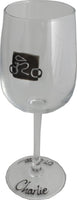 Personalised Gift Cycling Wine Glass: