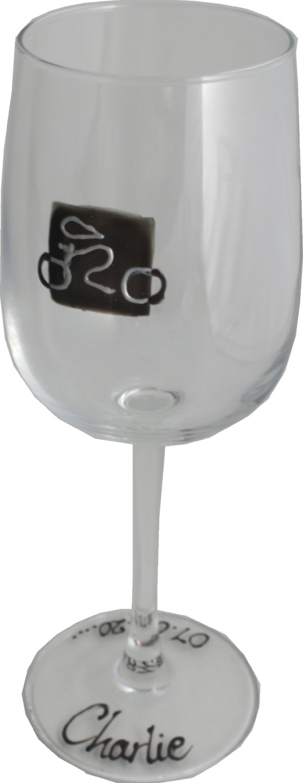 Personalised Gift Cycling Wine Glass: